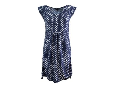 Tmavě modré letní šaty s tiskem kytiček - vel.44